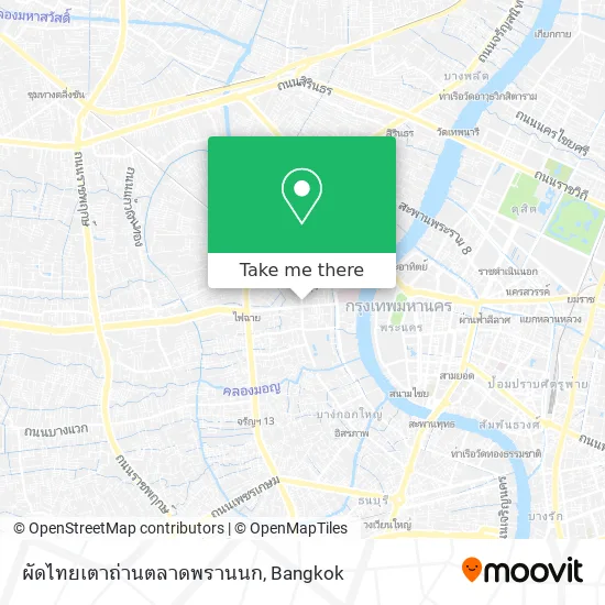 ผัดไทยเตาถ่านตลาดพรานนก map