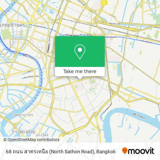 68 ถนน สาทรเหนือ (North Sathon Road) map
