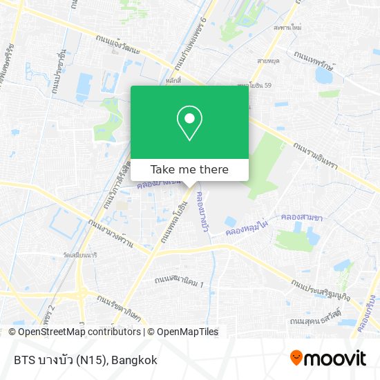 BTS บางบัว (N15) map