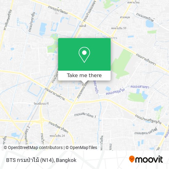 BTS กรมป่าไม้ (N14) map