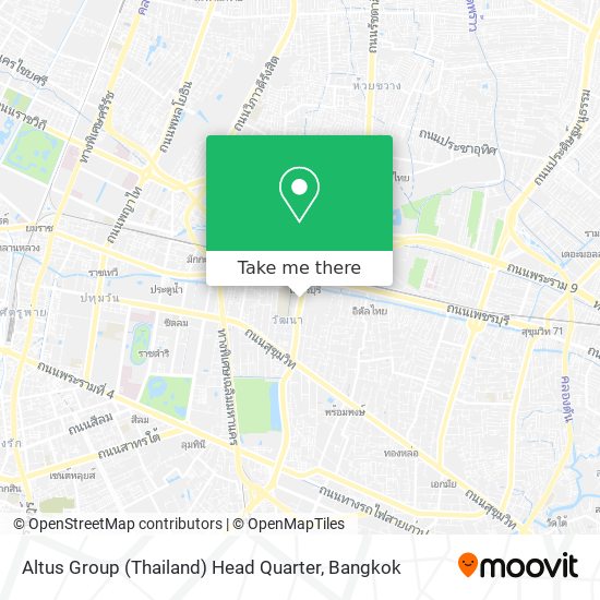 Altus Group (Thailand) Head Quarter map