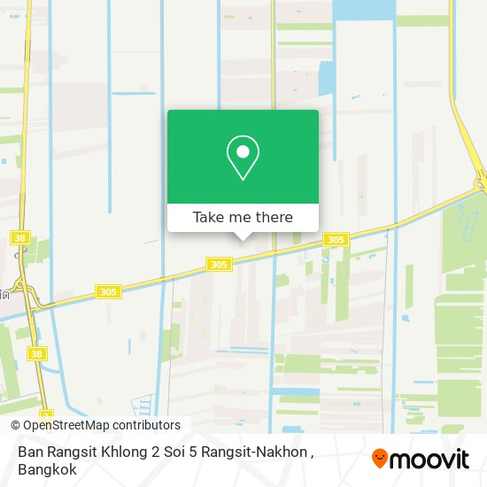 Ban Rangsit Khlong 2 Soi 5 Rangsit-Nakhon map