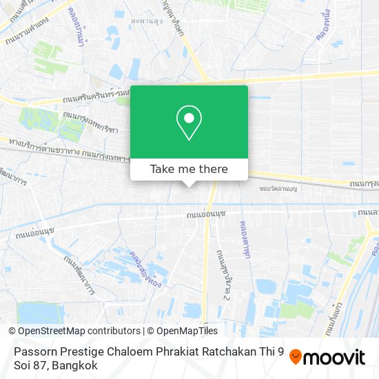 Passorn Prestige Chaloem Phrakiat Ratchakan Thi 9 Soi 87 map