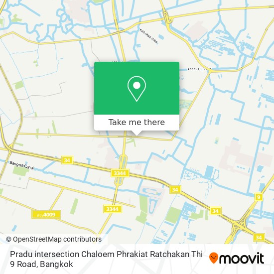 Pradu intersection Chaloem Phrakiat Ratchakan Thi 9 Road map