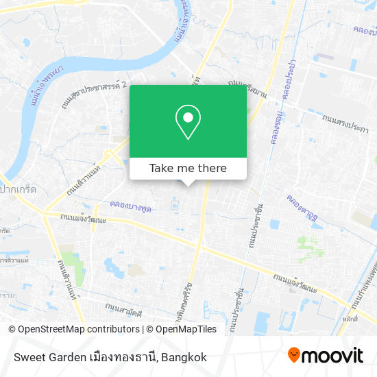 Sweet Garden เมืองทองธานี map