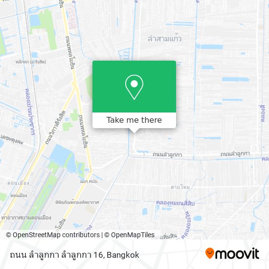 ถนน ลำลูกกา ลำลูกกา 16 map