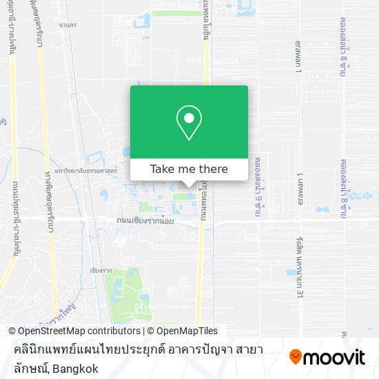 คลินิกแพทย์แผนไทยประยุกต์ อาคารปัญจา สายาลักษณ์ map