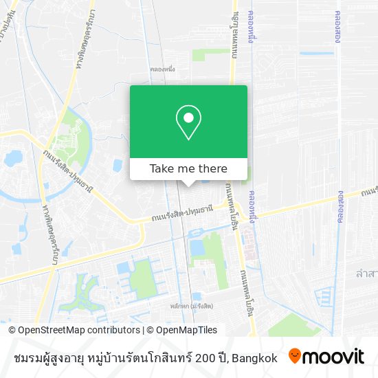 ชมรมผู้สูงอายุ หมู่บ้านรัตนโกสินทร์ 200 ปี map