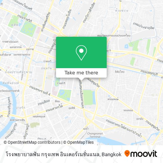 โรงพยาบาลฟัน กรุงเทพ อินเตอร์เนชั่นแนล map