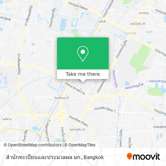 สำนักทะเบียนและประมวลผล มก. map