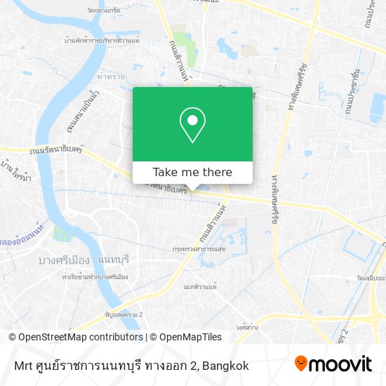 Mrt ศูนย์ราชการนนทบุรี ทางออก 2 map