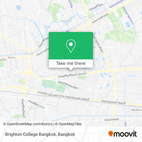 Brighton College Bangkok map