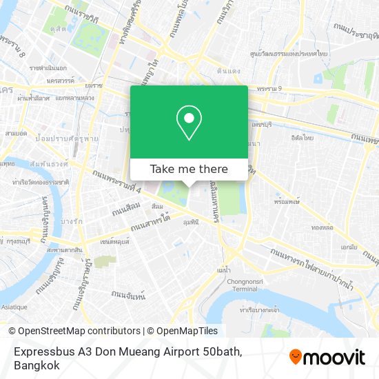 Expressbus A3 Don Mueang Airport 50bath map