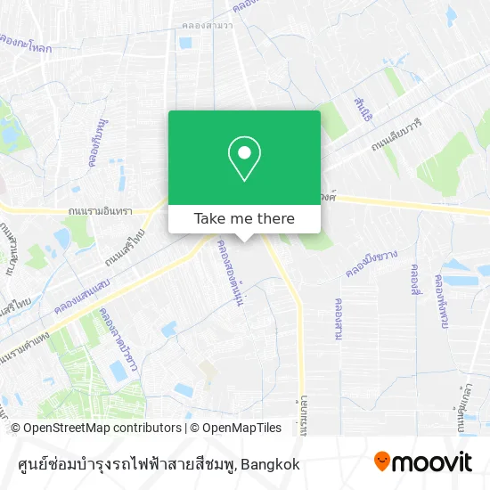ศูนย์ซ่อมบำรุงรถไฟฟ้าสายสีชมพู map