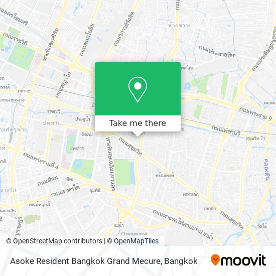 Asoke Resident Bangkok Grand Mecure map