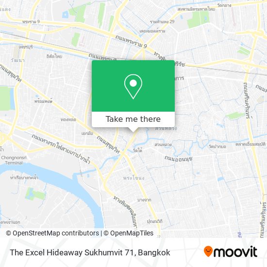 The Excel Hideaway Sukhumvit 71 map