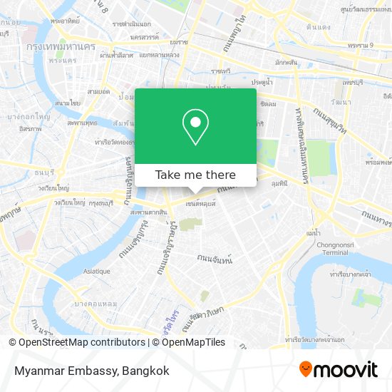 Myanmar Embassy map