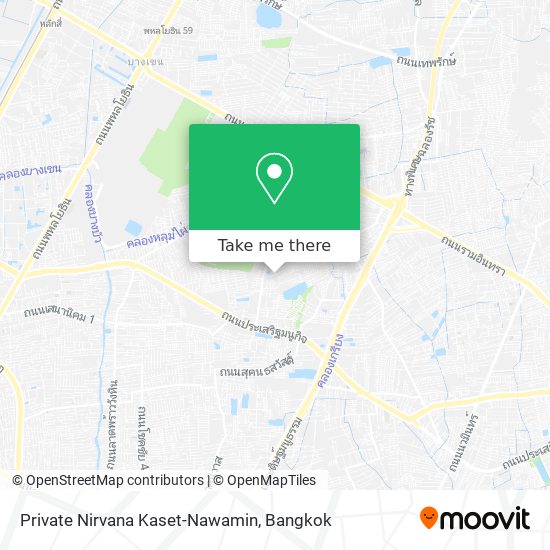 Private Nirvana Kaset-Nawamin map