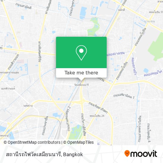 สถานีรถไฟวัดเสมียนนารี map