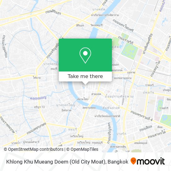 Khlong Khu Mueang Doem (Old City Moat) map