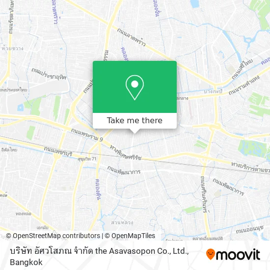 บริษัท อัศวโสภณ จำกัด the Asavasopon Co., Ltd. map