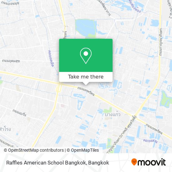 Raffles American School Bangkok map