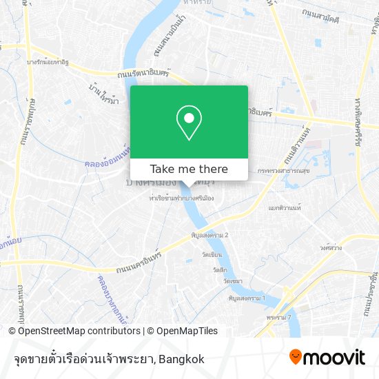 จุดขายตั๋วเรือด่วนเจ้าพระยา map