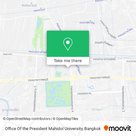 Office Of the President Mahidol University map