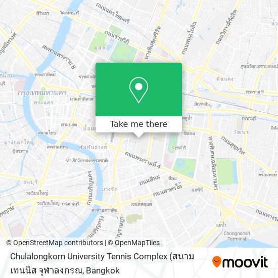 Chulalongkorn University Tennis Complex map