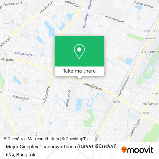 Major Cineplex Chaengwatthana map