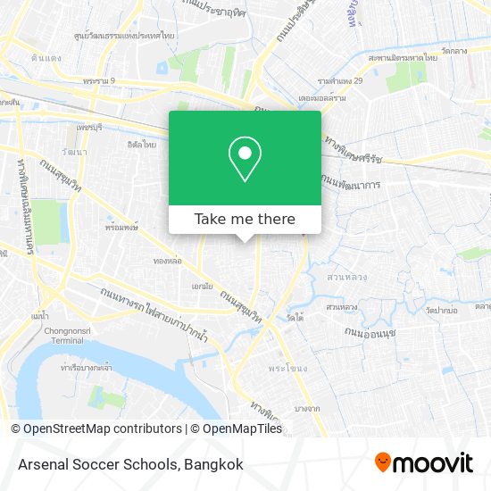 Arsenal Soccer Schools map