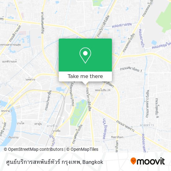 ศูนย์บริการสหพันธ์ทัวร์ กรุงเทพ map