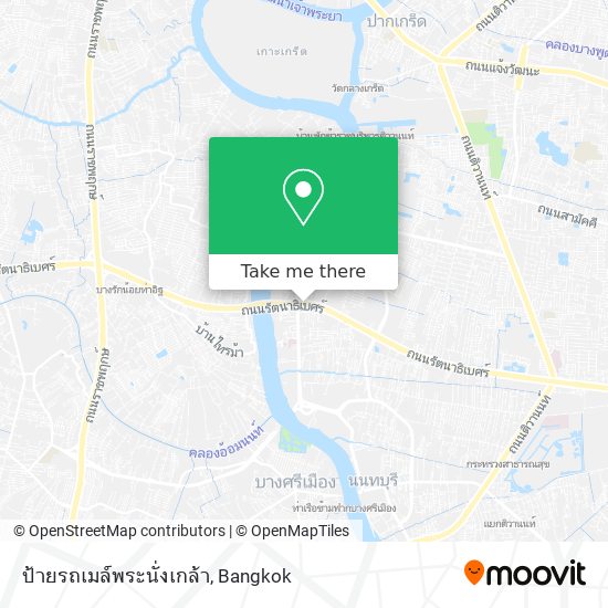 ป้ายรถเมล์พระนั่งเกล้า map