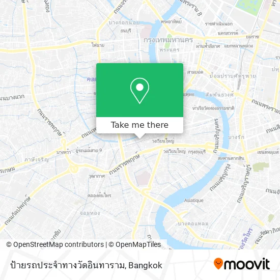 ป้ายรถประจำทางวัดอินทาราม map