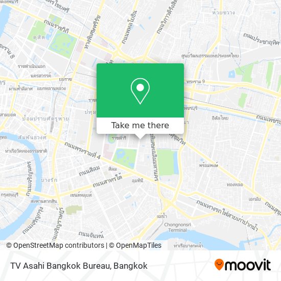 TV Asahi Bangkok Bureau map