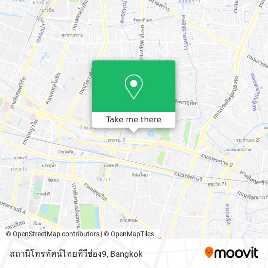 สถานีโทรทัศน์ไทยทีวีช่อง9 map