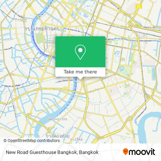 New Road Guesthouse Bangkok map