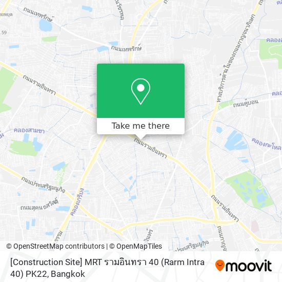 [Construction Site] MRT รามอินทรา 40 (Rarm Intra 40) PK22 map