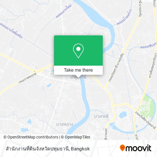 สำนักงานที่ดินจังหวัดปทุมธานี map