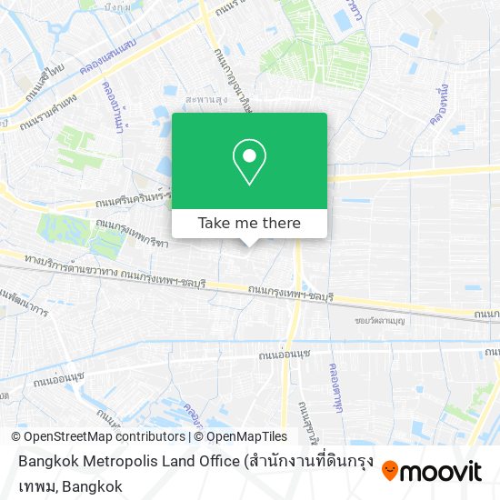 Bangkok Metropolis Land Office map