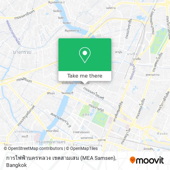 การไฟฟ้านครหลวง เขตสามเสน (MEA Samsen) map