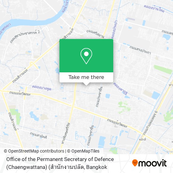 Office of the Permanent Secretary of Defence (Chaengwattana) (สำนักงานปลัด map