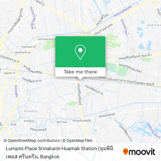 Lumpini Place Srinakarin-Huamak Station map