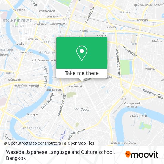 Waseda Japanese Language and Culture school map
