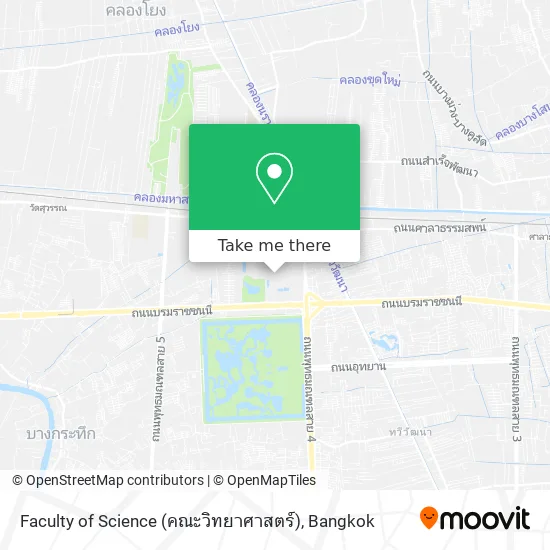 Faculty of Science (คณะวิทยาศาสตร์) map