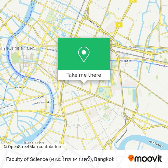 Faculty of Science (คณะวิทยาศาสตร์) map