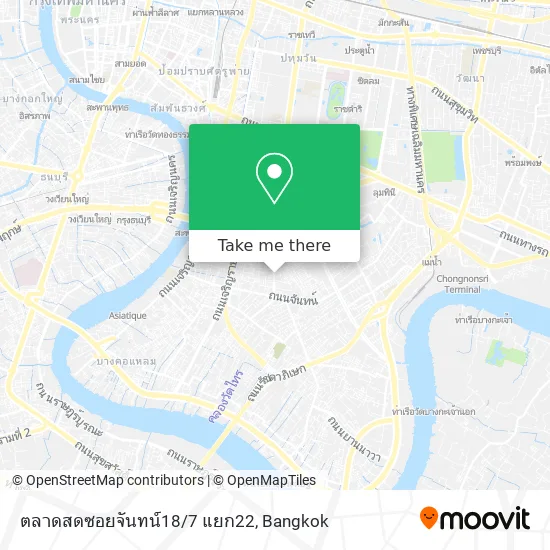 ตลาดสดซอยจันทน์18/7 แยก22 map