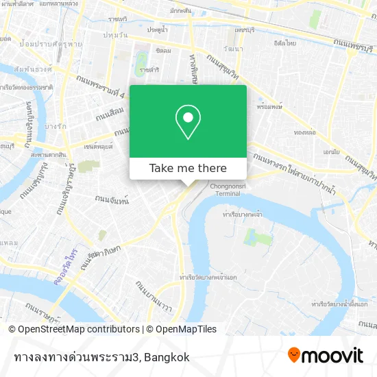 ทางลงทางด่วนพระราม3 map