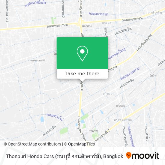 Thonburi Honda Cars (ธนบุรี ฮอนด้าคาร์ส์) map