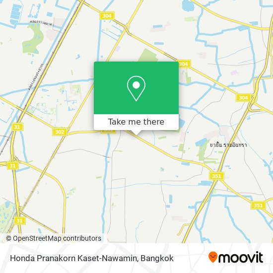 Honda Pranakorn Kaset-Nawamin map